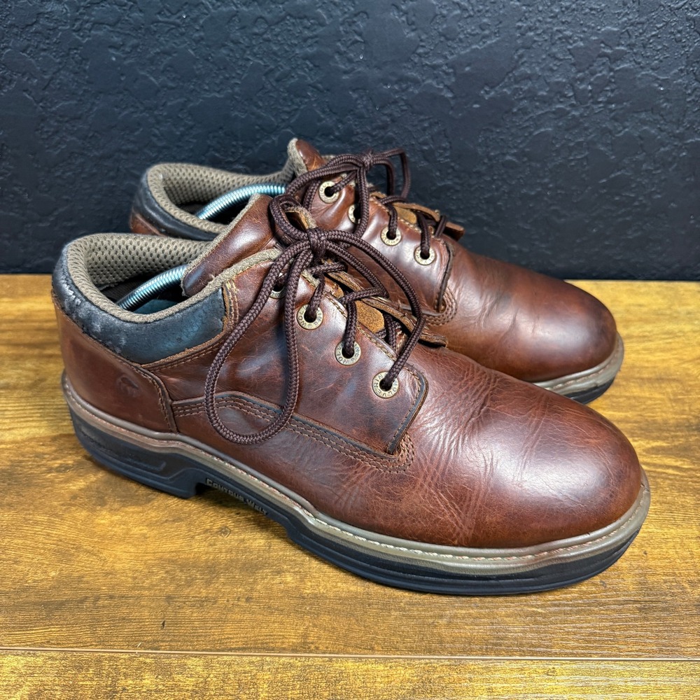 Wolverine W04818 Brown Leather MultiShox Contour Welt Work Oxford Mens Size 11M